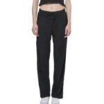 Body Action Beach Wide-Leg Pants Black Παντελόνι Πετσετέ Μαύρο