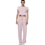 Body Action Beach Wide-Leg Pants Pink Ice Παντελόνι Πετσετέ Ροζ