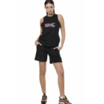 Body Action Beach High Waist Shorts Black Γυναικεία Βερμούδα Σορτς Μαύρη