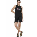 Body Action Beach High Waist Shorts Black Γυναικεία Βερμούδα Σορτς Μαύρη
