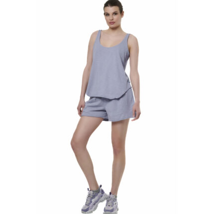 Body Action Natural Dye Slub Beach Shorts Levander Blue Γυναικείο Σορτς Μωβ - Γαλάζιο