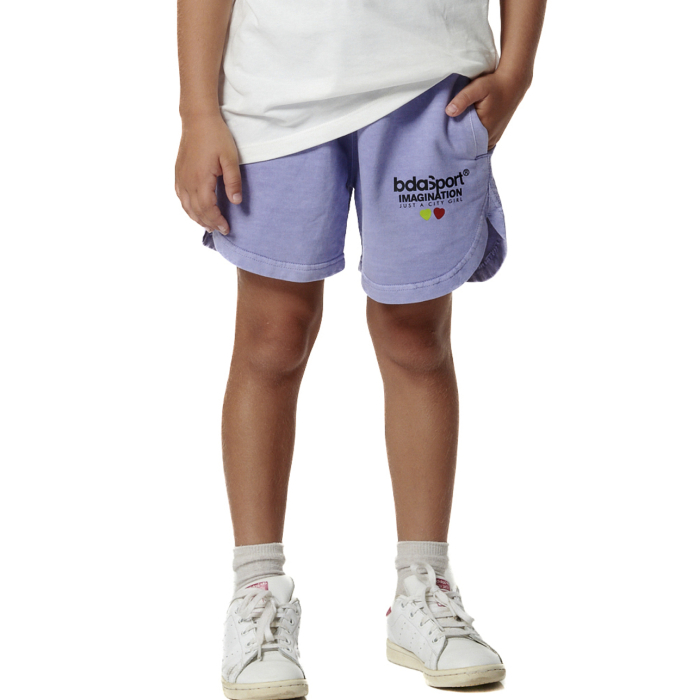 Body Action Natural Dye Shorts Lavender Blue Παιδική Βερμούδα Μωβ