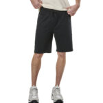 Body Action Essentials French Terry Shorts Black Ανδρική Βερμούδα Μαύρη
