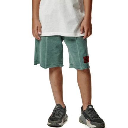 Body Action Natural Dye Bermuda Shorts Pine Green Παιδική Βερμούδα Πράσινη