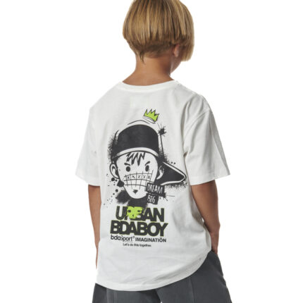 Body Action Short Sleeve Graphic T-Shirt White Alyssum Παιδικό Κοντομάνικο Λευκό