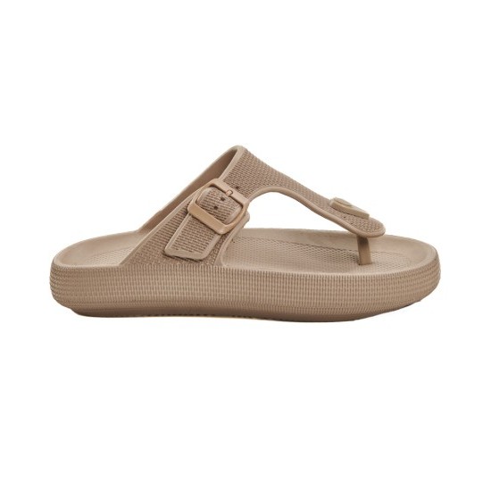 Body Action Sea Sandals Tan Beige Γυναικείες Σαγιονάρες Μπεζ