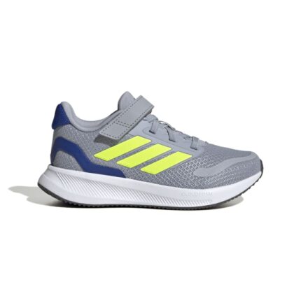 adidas Runfalcon 5 Shoes Kids Αθλητικά Παιδικά Παπούτσια Running με Σκρατς Γκρι / Κίτρινο / Μπλε