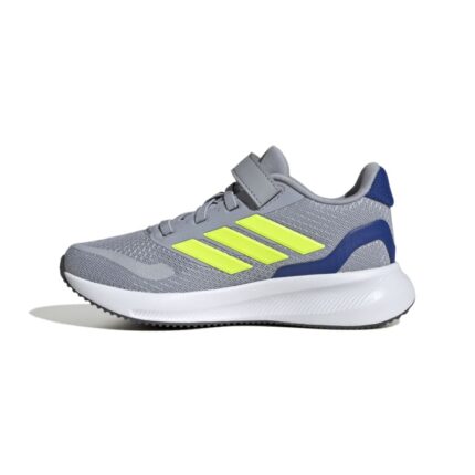 adidas Runfalcon 5 Shoes Kids Αθλητικά Παιδικά Παπούτσια Running με Σκρατς Γκρι / Κίτρινο / Μπλε
