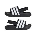 adidas Adilette Estrap Slides Kids Βρεφικά Πέδιλα / Παντόφλες με Λάστιχο Μαύρο