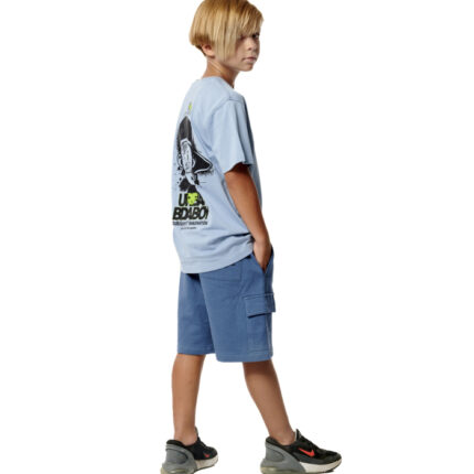 Body Action French Terry Bermuda Shorts China Blue Παιδική Βερμούδα Μπλε