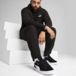 Puma Ess No.1 Logo TR Sweatpants Ανδρικό Παντελόνι Ίσιο Μαύρο