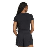 adidas Essentials 3-Stripes Slim Baby Tee Γυναικείο Κοντομάνικο Crop Μαύρο