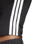adidas Essentials 3-Stripes Slim Baby Tee Γυναικείο Κοντομάνικο Crop Μαύρο