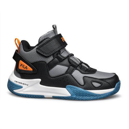 Fila Memory Pick 3 Nanobionic Παιδικά Μποτάκια Μαύρα με Γκρι / Γαλάζιο / Πορτοκαλί