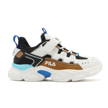 Fila Memory Spinel 3 V Παιδικά Sneakers με Σκρατς Λευκά με Μαύρο / Καφέ / Μπλε