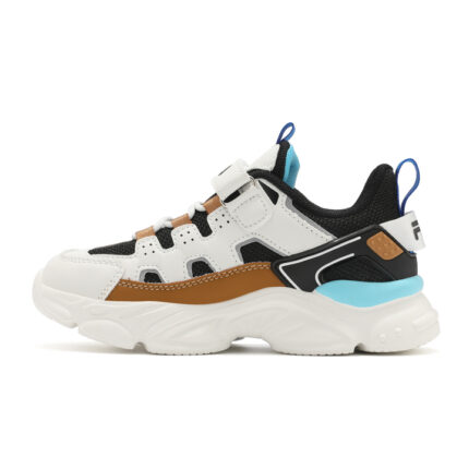 Fila Memory Spinel 3 V Παιδικά Sneakers με Σκρατς Λευκά με Μαύρο / Καφέ / Μπλε