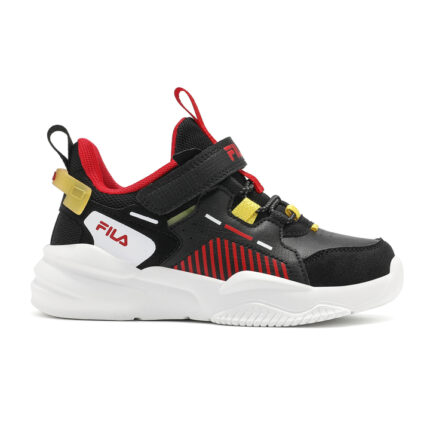 Fila Memory Dash 2 V Παιδικά Sneakers με Σκρατς Μαύρα με Κίτρινο / Κόκκινο