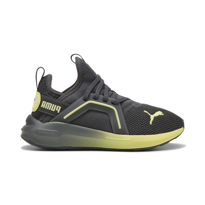Puma Soft Enzo 5 AC PS Παιδικό Παπούτσι Τρεξίματος Ανθρακί / Λαχανί
