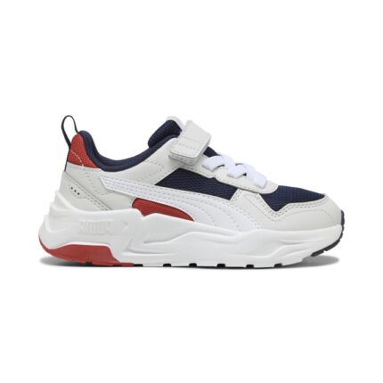 Puma Trinity 2 LT AC+PS Παιδικά Sneakers Με Σκρατς Λευκά / Μπλε / Κόκκινα