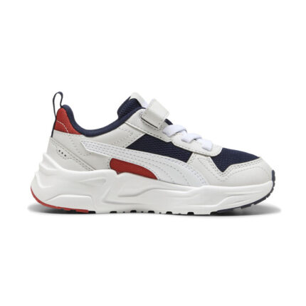 Puma Trinity 2 LT AC+PS Παιδικά Sneakers Με Σκρατς Λευκά / Μπλε / Κόκκινα