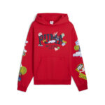 Puma Hooper Hotline Pullover Hooded Ανδρική Φούτερ Μπλούζα με Κουκούλα Κόκκινη
