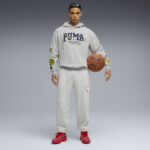 Puma Hooper Hotline Sweatpants Ανδρικό Παντελόνι με Λάστιχο Γκρι