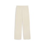 Puma Ess Elevated Velour Rib Straight Leg Pants Γυναικείo Παντελόνι Εκρού