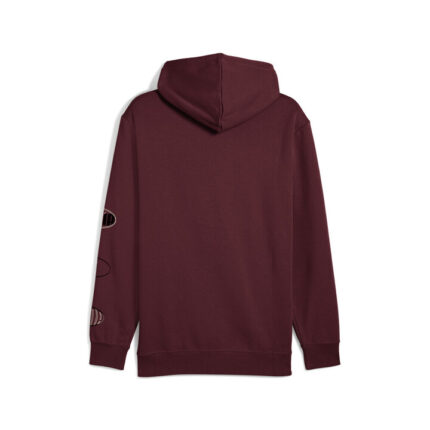 Puma Ess Logo Lab Execution FL Hoodie Ανδρική Φούτερ Μπλούζα με Κουκούλα Μπορντό