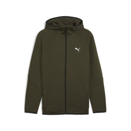 Puma Evostripe Full-Zip Hoodie DK Ανδρική Ζακέτα Λαδί