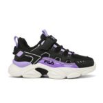 Fila Memory Spinel 3 Βρεφικά Sneakers Ανατομικά με Σκρατς Μαύρα / Μωβ