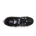 Fila Memory Spinel 3 Βρεφικά Sneakers Ανατομικά με Σκρατς Μαύρα / Μωβ