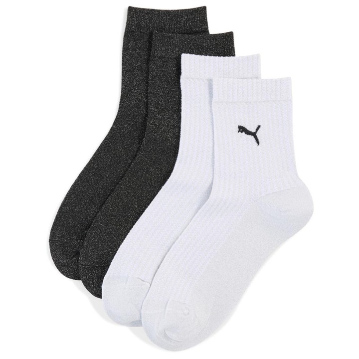 Puma Textured Mesh Short Socks 2P Kάλτσες Μαύρες / Λευκές