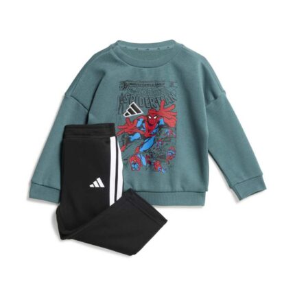 adidas x Marvel Spider-Man Jogger Set Βρεφικό Σετ Πετρόλ / Μαύρο