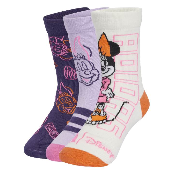 adidas x Disney Minnie Mouse Παιδικές Κάλτσες Λευκές / Μωβ / Πορτοκαλί