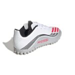 adidas F50 Messi Club Turf Παιδικά Ποδοσφαιρικά Παπούτσια με Σχάρα Λευκά / Ασημί