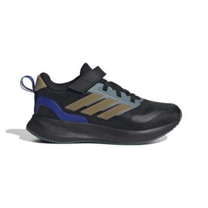 adidas Runfalcon 5 Shoes Kids Αθλητικά Παιδικά Παπούτσια Running με Σκρατς Μαύρα / Μπλε / Χρυσό