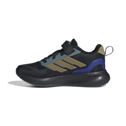 adidas Runfalcon 5 Shoes Kids Αθλητικά Παιδικά Παπούτσια Running με Σκρατς Μαύρα / Μπλε / Χρυσό