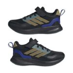 adidas Runfalcon 5 Shoes Kids Αθλητικά Παιδικά Παπούτσια Running με Σκρατς Μαύρα / Μπλε / Χρυσό