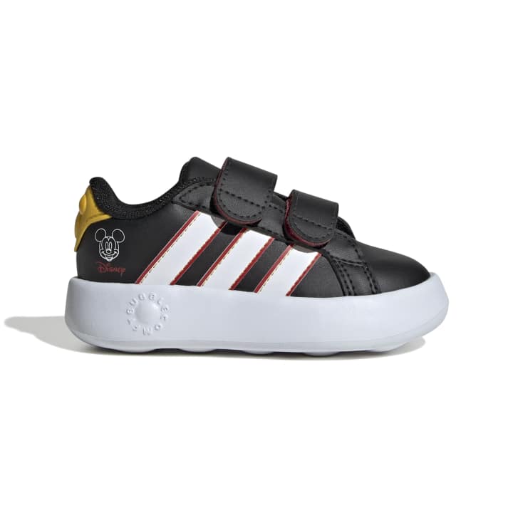 adidas x Disney Mickey Mouse Grand Court Βρεφικά Sneakers Μαύρα / Κίτρινο