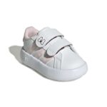 adidas x Disney Minnie Mouse Grand Court Shoes Βρεφικά Sneakers με Σκρατς Λευκά / Ροζ
