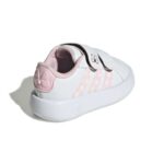 adidas x Disney Minnie Mouse Grand Court Shoes Βρεφικά Sneakers με Σκρατς Λευκά / Ροζ