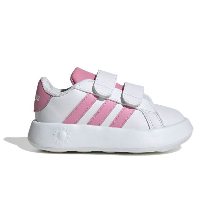 adidas Grand Court 2.0 Shoes Kids Βρεφικά Sneakers με Σκρατς Λευκά / Ροζ