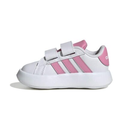 adidas Grand Court 2.0 Shoes Kids Βρεφικά Sneakers με Σκρατς Λευκά / Ροζ