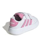 adidas Grand Court 2.0 Shoes Kids Βρεφικά Sneakers με Σκρατς Λευκά / Ροζ