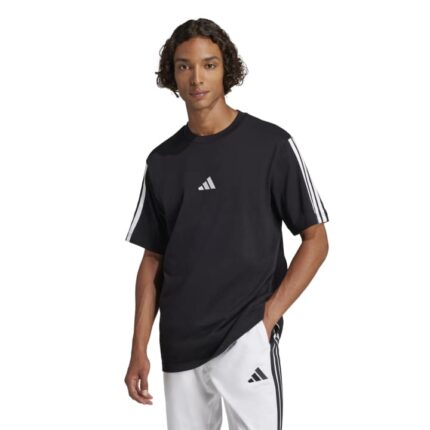 adidas Essentials 3-Stripes Single Jersey Tee Ανδρικό Κοντομάνικο Μαύρο