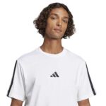 adidas Essentials 3-Stripes Single Jersey Tee Ανδρικό Κοντομάνικο Λευκό