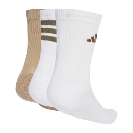 adidas Logo Socks 3 Pairs Kάλτσες Λευκές / Μπέζ