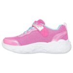 Skechers Eternal Heart Lights - Ton of Love Παιδικά Sneakers με Φωτάκια Φουξ / Σιελ