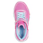 Skechers Eternal Heart Lights - Ton of Love Παιδικά Sneakers με Φωτάκια Φουξ / Σιελ