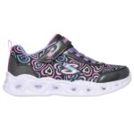 Skechers Heart Lights - Boogie Love Παιδικά Παπούτσια Τρεξίματος Με Σκρατς Μαύρα / Mωβ / Φουξ